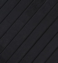 Teppich Rechteckig Schwarz 80x100 cm Bambus