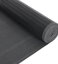 Teppich Rechteckig Schwarz 80x400 cm Bambus