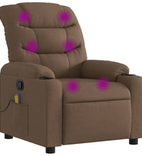 Massagesessel Braun Stoff