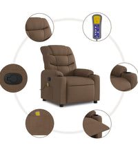 Massagesessel Braun Stoff