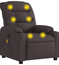 Massagesessel Dunkelbraun Stoff