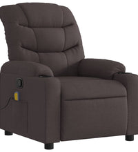 Massagesessel Dunkelbraun Stoff