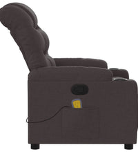 Massagesessel Dunkelbraun Stoff
