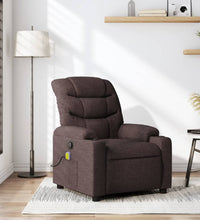 Massagesessel Dunkelbraun Stoff