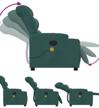 Massagesessel Dunkelgrün Stoff