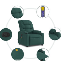 Massagesessel Dunkelgrün Stoff
