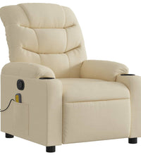 Massagesessel Creme Stoff