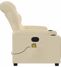 Massagesessel Creme Stoff
