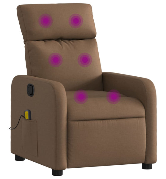 Massagesessel Braun Stoff