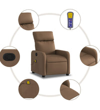 Massagesessel Braun Stoff