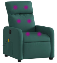 Massagesessel Dunkelgrün Stoff