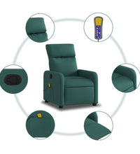 Massagesessel Dunkelgrün Stoff