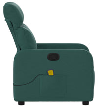 Massagesessel Dunkelgrün Stoff