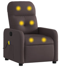 Massagesessel Dunkelbraun Stoff