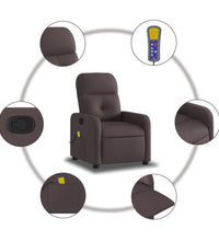 Massagesessel Dunkelbraun Stoff