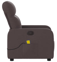 Massagesessel Dunkelbraun Stoff