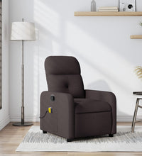 Massagesessel Dunkelbraun Stoff