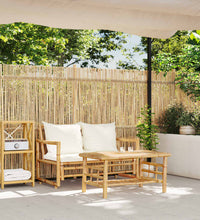 2-tlg. Garten-Sofagarnitur mit Kissen Bambus