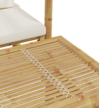 2-tlg. Garten-Sofagarnitur mit Kissen Bambus