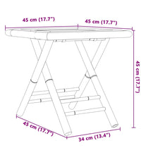 Gartentisch Klappbar 45x45x45 cm Bambus