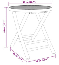 Gartentisch Klappbar Ø45x45 cm Bambus