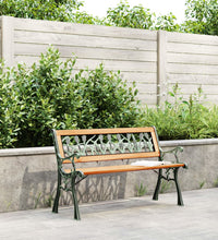 Gartenbank 116 cm Massivholz Tanne und Stahl
