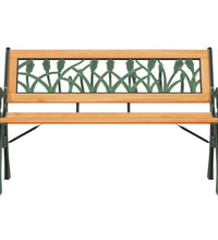 Gartenbank 116 cm Massivholz Tanne und Stahl