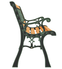 Gartenbank 116 cm Massivholz Tanne und Stahl