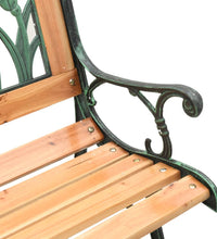 Gartenbank 116 cm Massivholz Tanne und Stahl