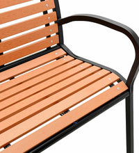 Gartenbank Braun 231 cm Holz & Pulverbeschichteter Stahl