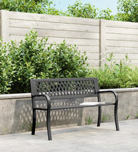 Gartenbank Schwarz 120 cm Stahl