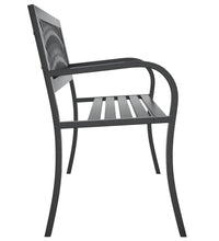 Gartenbank Schwarz 120 cm Stahl
