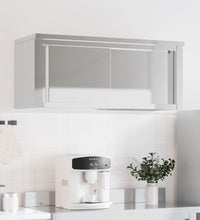 Küchen-Wandschrank mit Schiebetüren Edelstahl