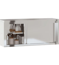 Küchen-Wandschrank mit Schiebetüren Edelstahl