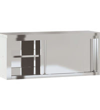 Küchen-Wandschrank mit Schiebetüren Edelstahl