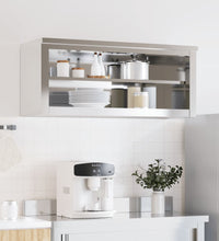 Küchen-Wandschrank mit Ablage Edelstahl
