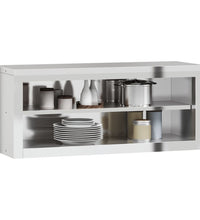 Küchen-Wandschrank mit Ablage Edelstahl