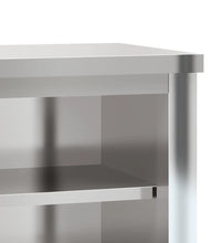 Küchen-Wandschrank mit Ablage Edelstahl