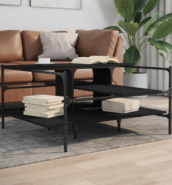 Couchtisch Schwarz 100x100x48,5 cm Holzwerkstoff