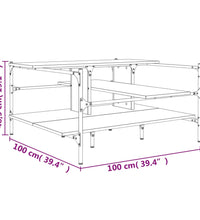 Couchtisch Sonoma-Eiche 100x100x48,5 cm Holzwerkstoff