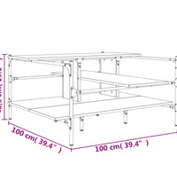 Couchtisch Braun Eichen-Optik 100x100x48,5 cm Holzwerkstoff