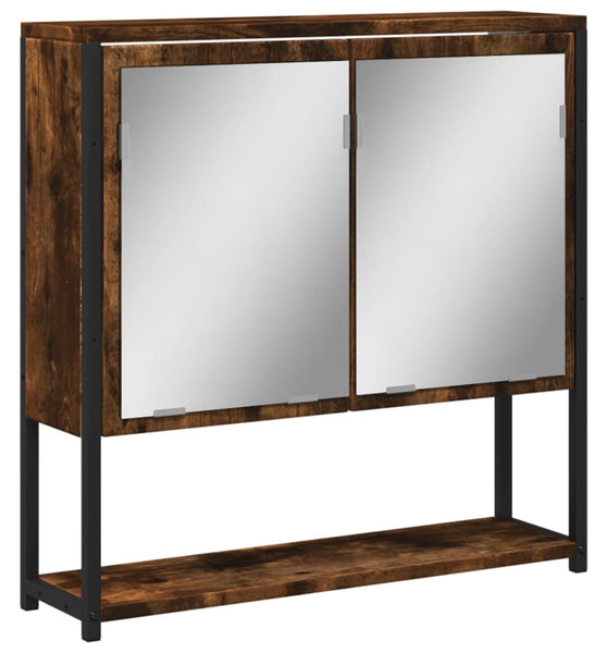 Bad-Spiegelschrank Räuchereiche 60x16x60 cm Holzwerkstoff