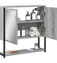 Bad-Spiegelschrank Grau Sonoma 60x16x60 cm Holzwerkstoff