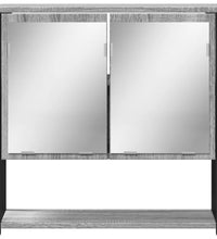 Bad-Spiegelschrank Grau Sonoma 60x16x60 cm Holzwerkstoff