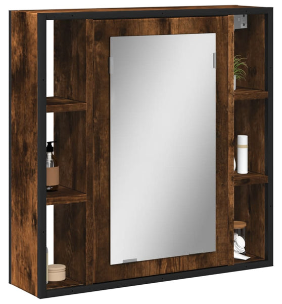 Bad-Spiegelschrank Räuchereiche 60x16x60 cm Holzwerkstoff