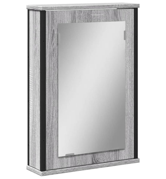 Bad-Spiegelschrank Grau Sonoma 42x12x60 cm Holzwerkstoff
