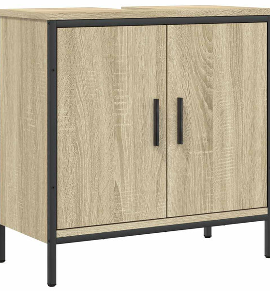 Waschbeckenunterschrank Sonoma-Eiche 60x30x60 cm Holzwerkstoff