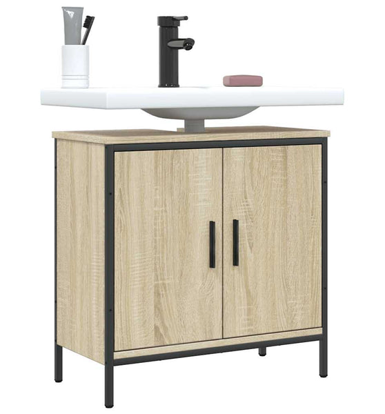Waschbeckenunterschrank Sonoma-Eiche 60x30x60 cm Holzwerkstoff
