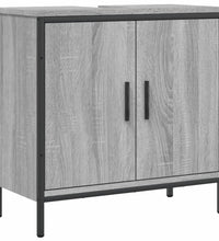 Waschbeckenunterschrank Grau Sonoma 60x30x60 cm Holzwerkstoff