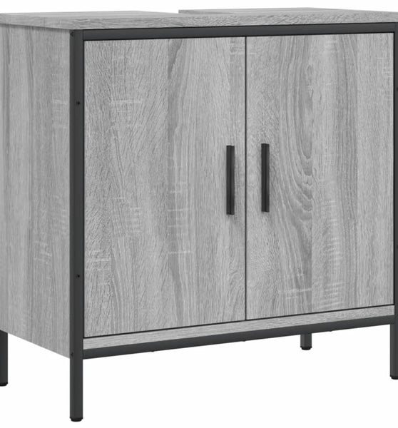 Waschbeckenunterschrank Grau Sonoma 60x30x60 cm Holzwerkstoff